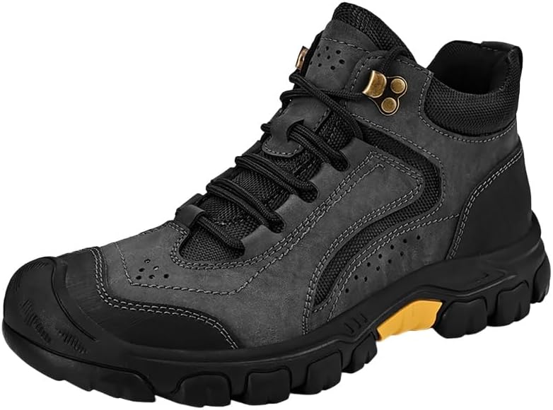 Мужские зимние короткие ботинки для улицы - однотонные теплые походные обувь для снега, противоскользящая прочная подошва, утепленный дизайн Clolinde, черный
Мужские зимние короткие ботинки для улицы - однотонные теплые походные обувь для снега, противоскользящая прочная подошва, утепленный дизайн Clolinde, черный