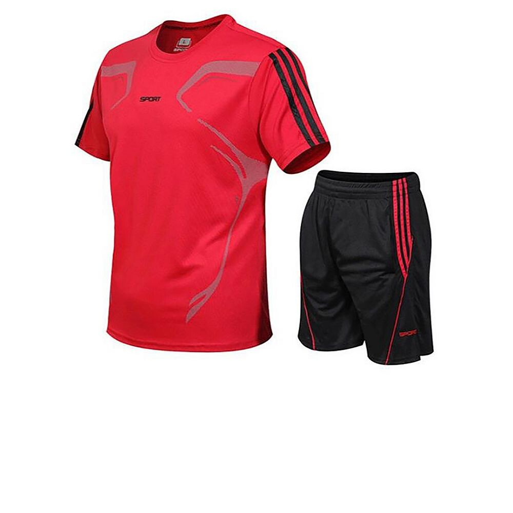 Мужской комплект из футболки и спортивных шорт Braveman Active Workout из 2 предметов, красный
Мужской комплект из футболки и спортивных шорт Braveman Active Workout из 2 предметов, красный