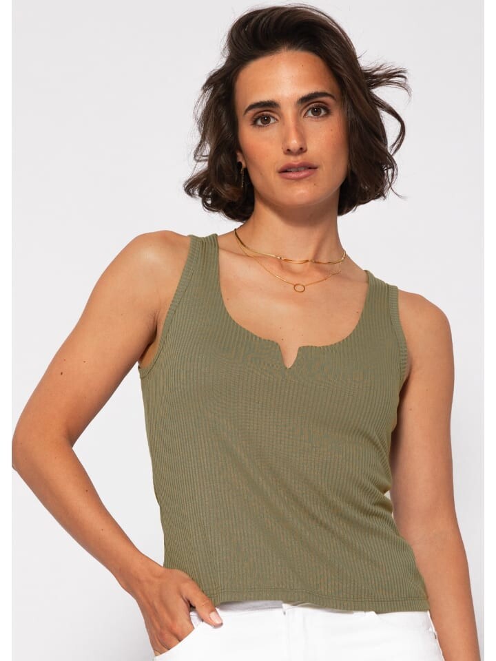 Топ SASSYCLASSY Geripptes, зеленый 
Топ SASSYCLASSY Geripptes, зеленый