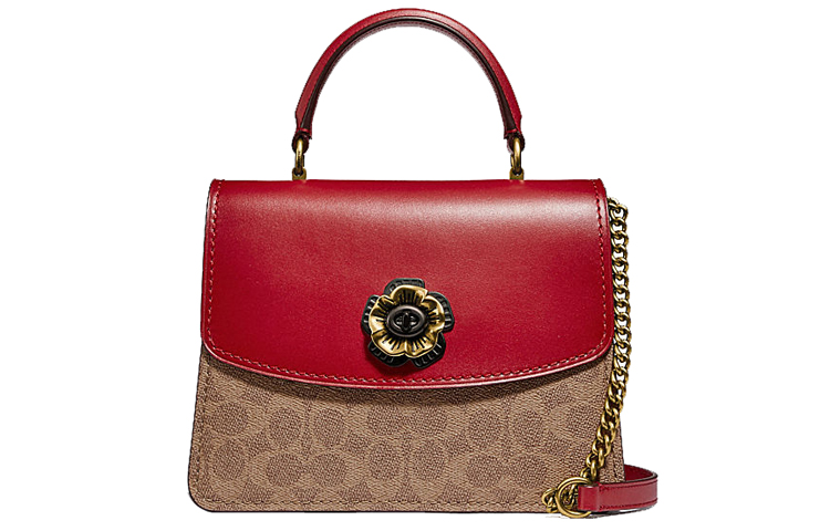 Сумка через плечо и на цепочке из телячьей кожи с покрытием из ткани, кроссбод Coach Trumpets, женская, красная, разноцветная, с монограммой
Сумка через плечо и на цепочке из телячьей кожи с покрытием из ткани, кроссбод Coach Trumpets, женская, красная, разноцветная, с монограммой