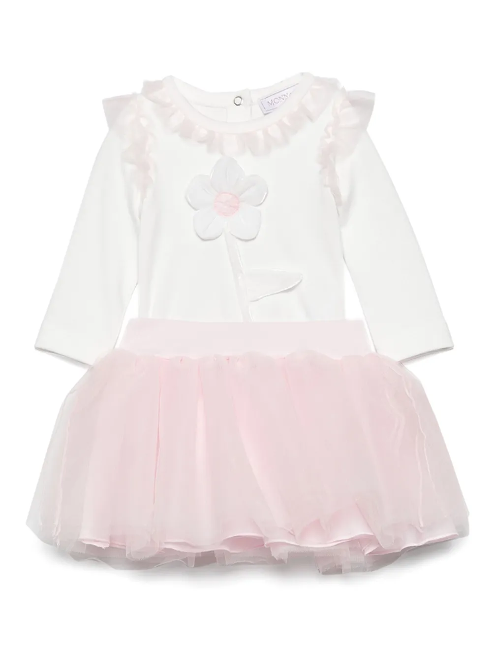 Комплект из топа и юбки с цветочной аппликацией Monnalisa, розовый
Комплект из топа и юбки с цветочной аппликацией Monnalisa, розовый