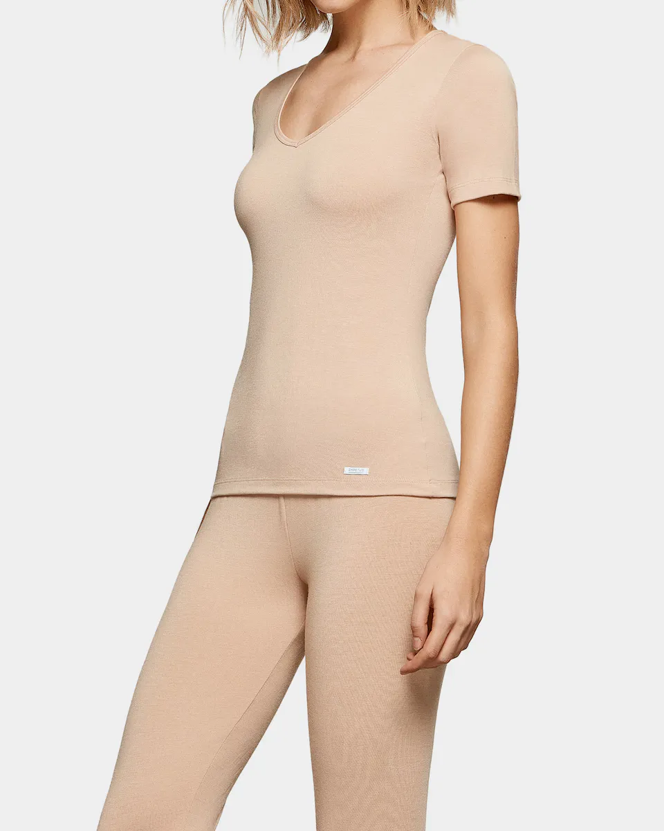 Женская термомайка с короткими рукавами и V-образным вырезом Impetus, бежевый
Женская термомайка с короткими рукавами и V-образным вырезом Impetus, бежевый