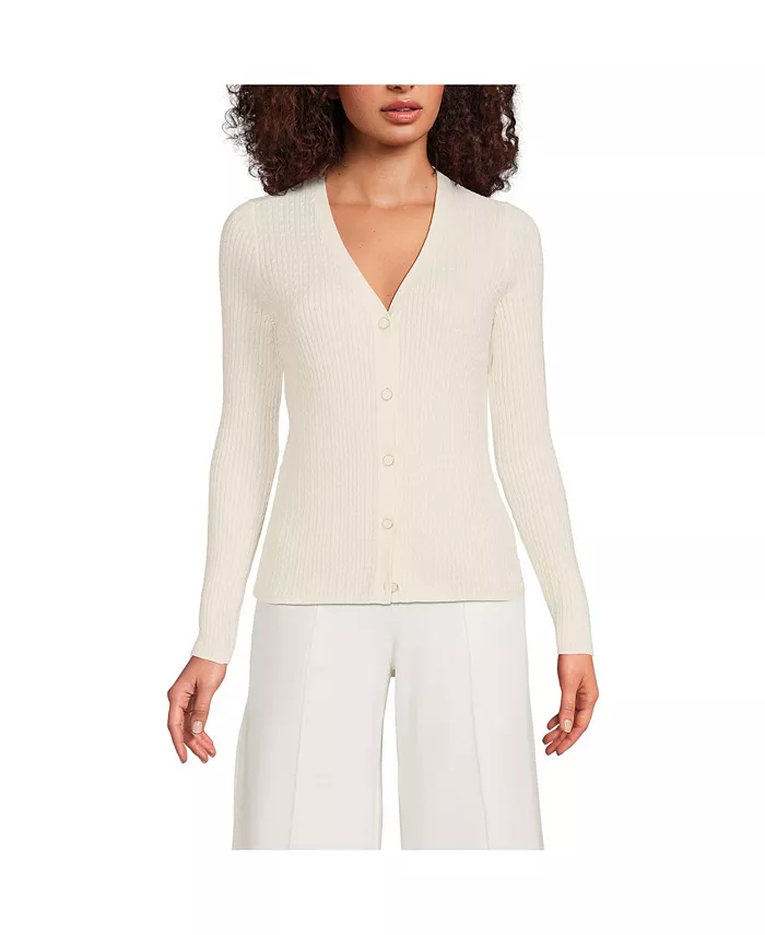 Женский кардиган Drifter Baby Cable с V-образным вырезом - топ в комплекте Lands' End, белый
Женский кардиган Drifter Baby Cable с V-образным вырезом - топ в комплекте Lands' End, белый