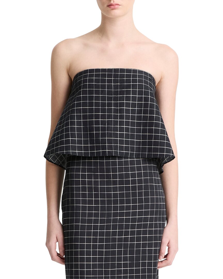 Топ Vince из льняной смеси с клетчатым узором "решетка", черный
Топ Vince из льняной смеси с клетчатым узором "решетка", черный