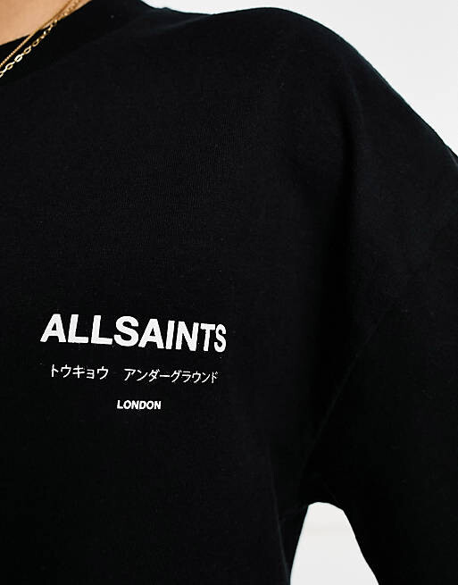 Черная объемная футболка с логотипом на спине AllSaints Underground, Черный, Черная объемная футболка с логотипом на спине AllSaints Underground
Черная объемная футболка с логотипом на спине AllSaints Underground, Черный, Черная объемная футболка с логотипом на спине AllSaints Underground