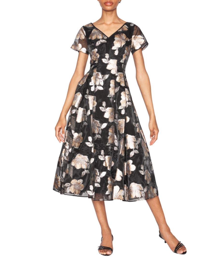 Женское миди-платье из органзы с V-образным вырезом WHITE TIE by Shani, Black/Gold
Женское миди-платье из органзы с V-образным вырезом WHITE TIE by Shani, Black/Gold