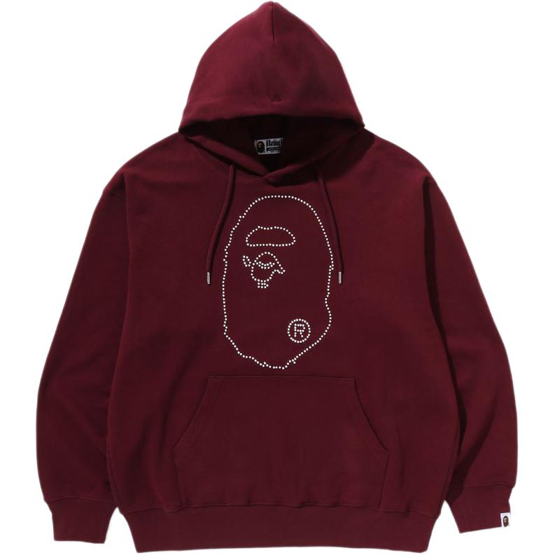 Bape Studded Ape Head расслабленный крой пуловер-худи A BATHING APE, Burgundy
Bape Studded Ape Head расслабленный крой пуловер-худи A BATHING APE, Burgundy