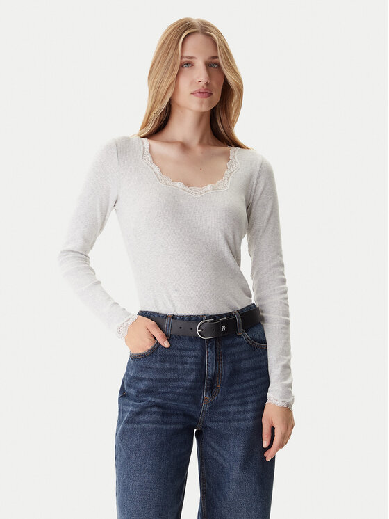 Блузка slim fit UW0UW06071 Tommy Hilfiger, серый
Блузка slim fit UW0UW06071 Tommy Hilfiger, серый