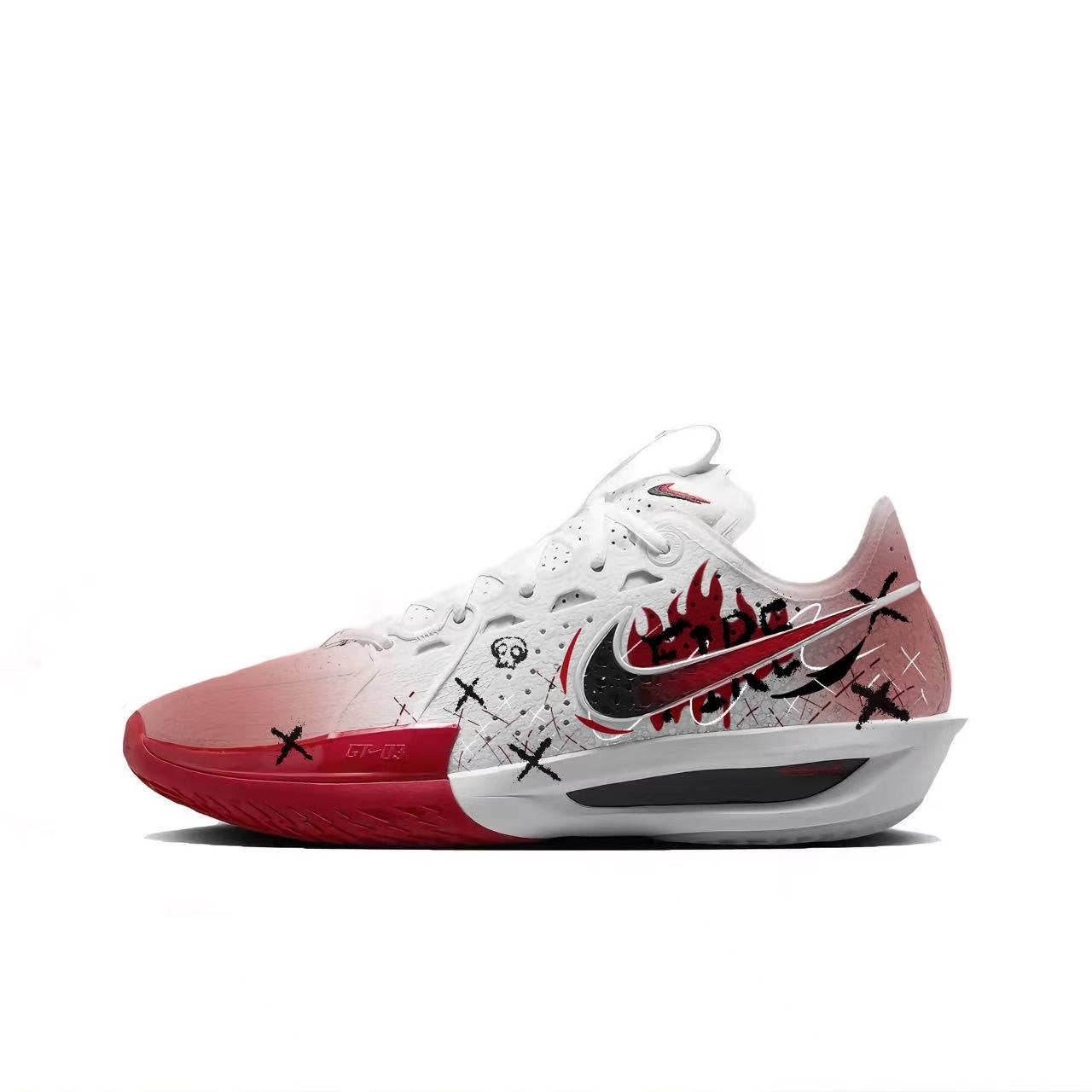Air Zoom G.T. Cut 3 Flame Graffiti амортизация, износостойкие низкие баскетбольные кроссовки Unisex белый Nike, красный
Air Zoom G.T. Cut 3 Flame Graffiti амортизация, износостойкие низкие баскетбольные кроссовки Unisex белый Nike, красный