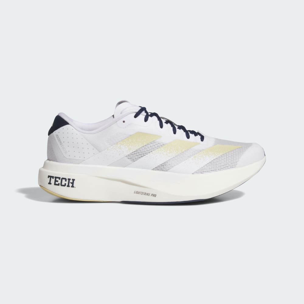 Кроссовки Adidas Georgia Tech Yellow Jackets adizero Evo SL, цвет Cloud White/Team Sand/Collegiate Navy
Кроссовки Adidas Georgia Tech Yellow Jackets adizero Evo SL, цвет Cloud White/Team Sand/Collegiate Navy