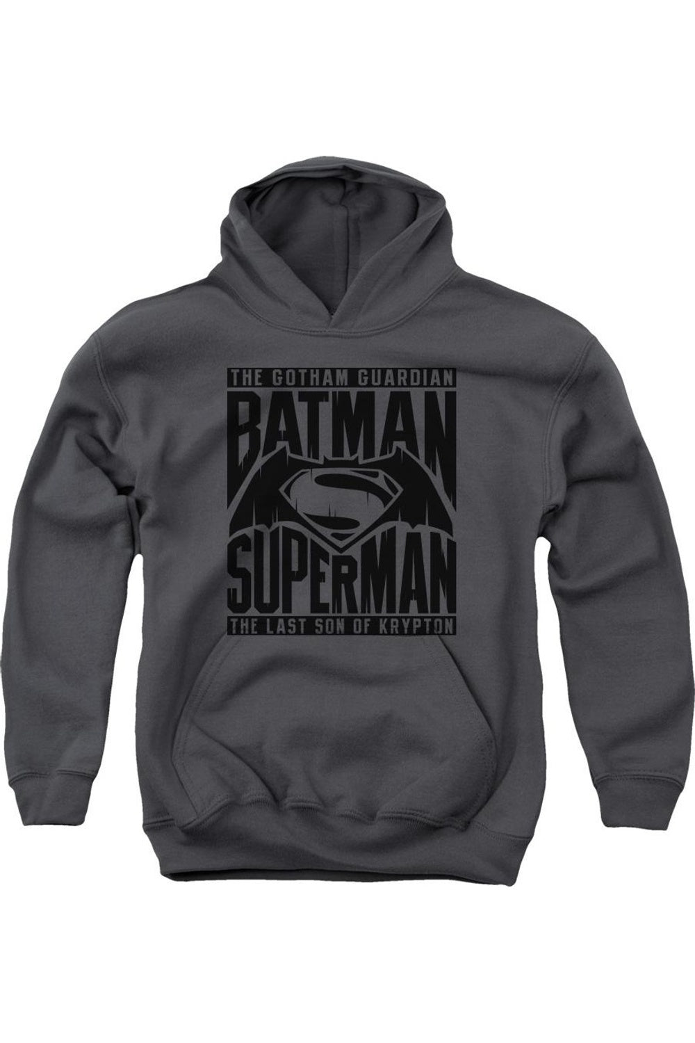Батмен против Супермена Титановая битва молодежная толстовка с капюшоном Gildan, Charcoal
Батмен против Супермена Титановая битва молодежная толстовка с капюшоном Gildan, Charcoal