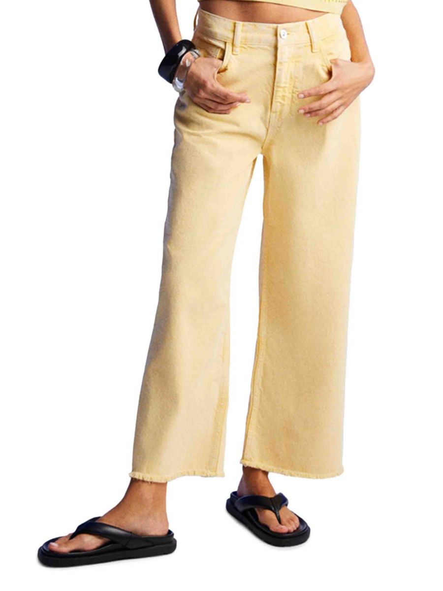 Джинсы с высокой талией и широкими штанинами Nocturne, желтый
Джинсы с высокой талией и широкими штанинами Nocturne, желтый