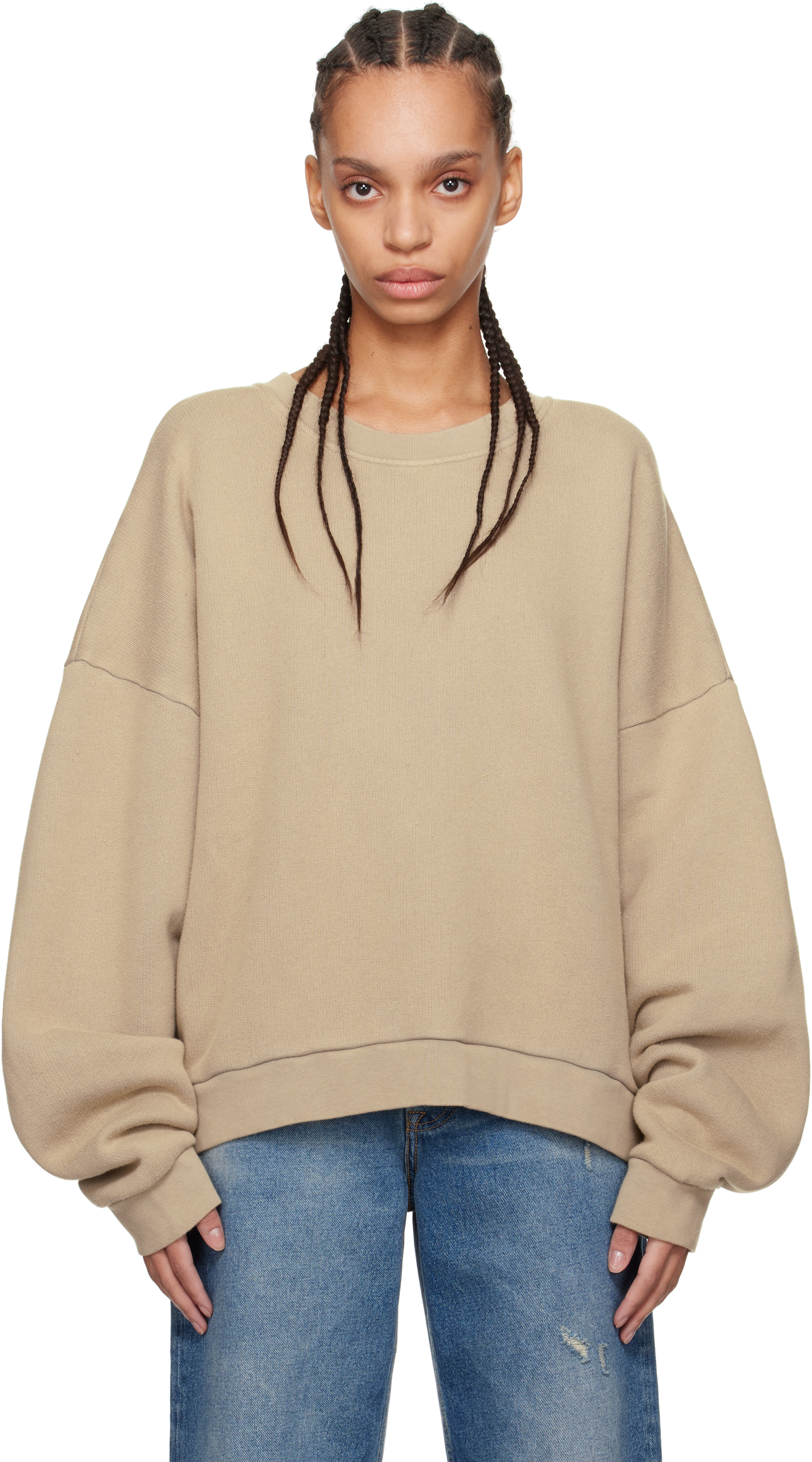 Бежевая толстовка с нашивкой-логотипом Acne Studios, Concrete grey
Бежевая толстовка с нашивкой-логотипом Acne Studios, Concrete grey