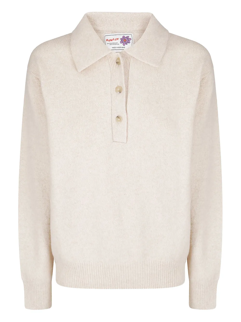 Поло с застежкой на пуговицы и отложным воротником Howlin', бежевый
Поло с застежкой на пуговицы и отложным воротником Howlin', бежевый