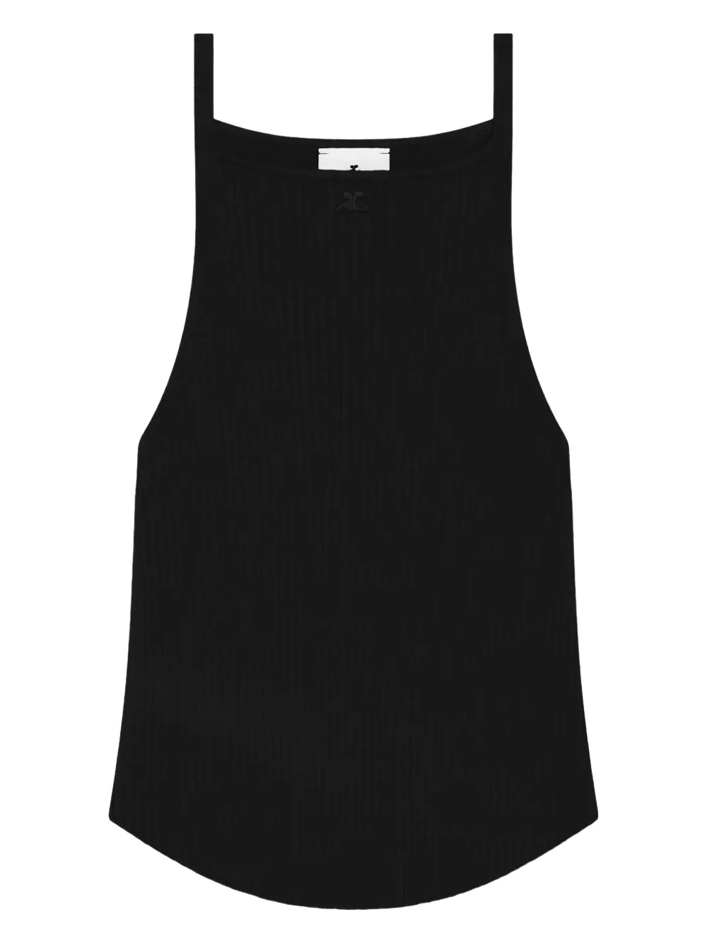 Топ с закругленным подолом Courrèges, черный
Топ с закругленным подолом Courrèges, черный