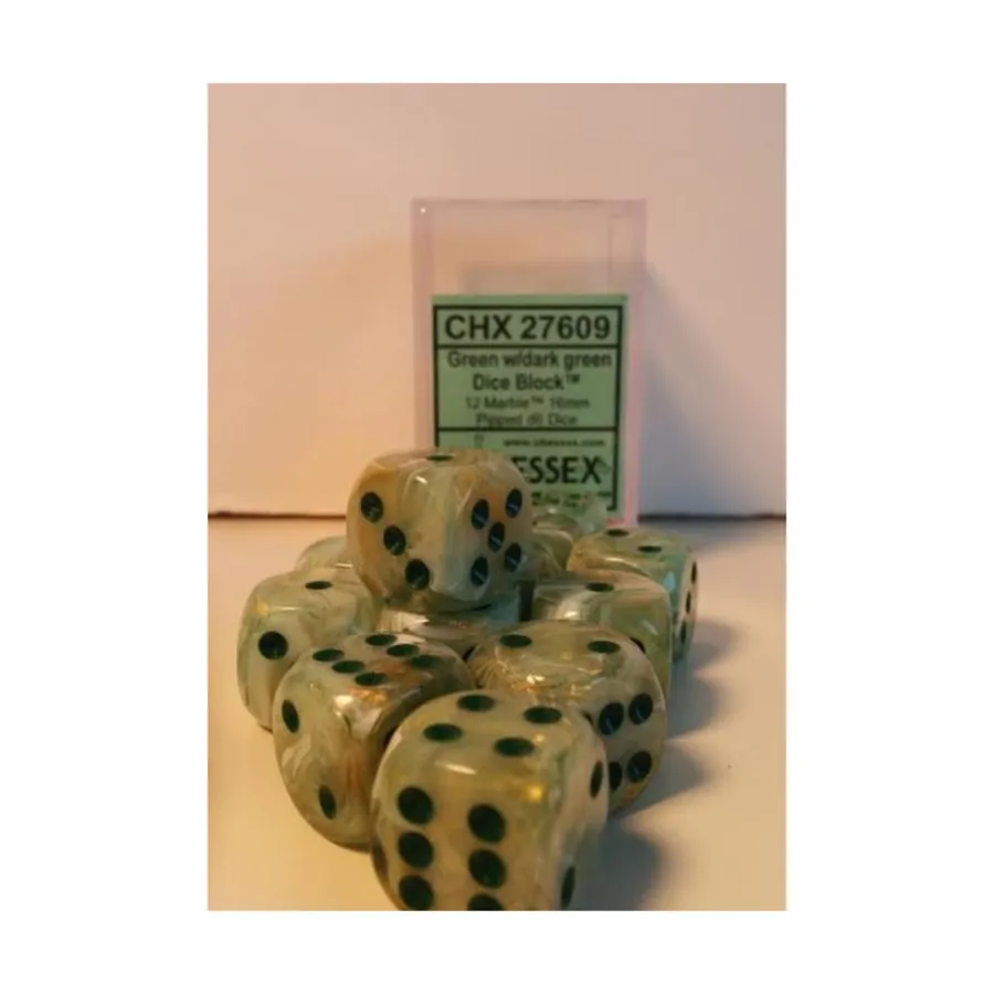 d6 16 мм Зеленый с темно-зеленым (12), Dice - Marbleized - d6 (Chessex)
d6 16 мм Зеленый с темно-зеленым (12), Dice - Marbleized - d6 (Chessex)