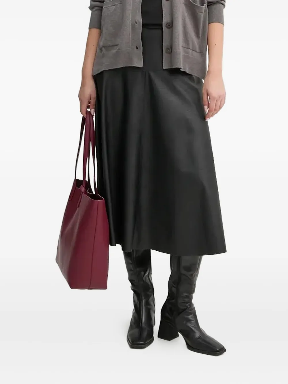 Юбка миди с кокеткой Sandro Ferrone, черный 
Юбка миди с кокеткой Sandro Ferrone, черный