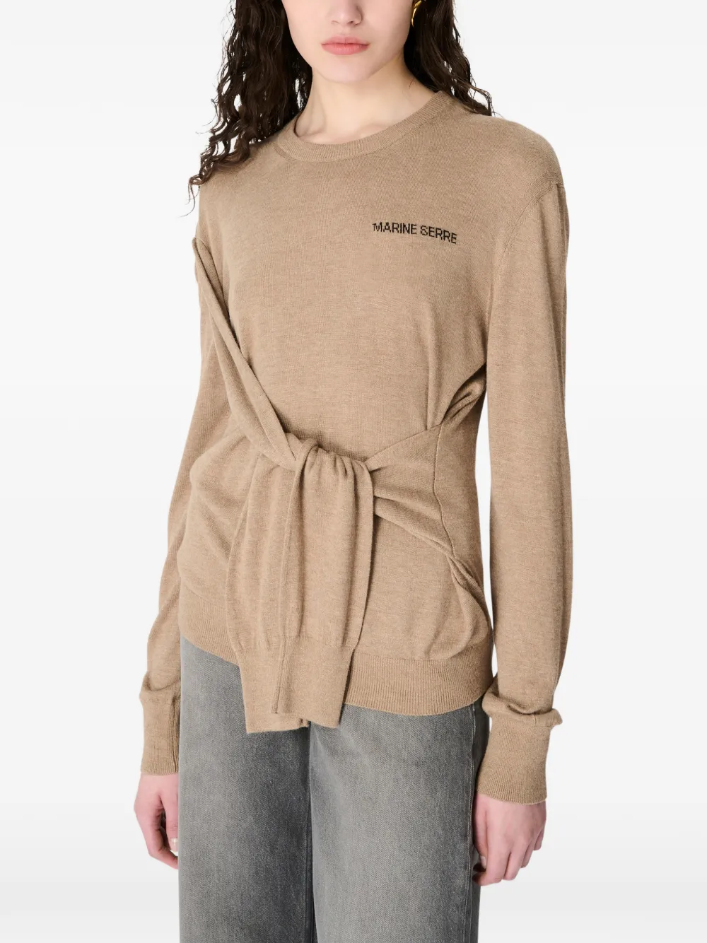 Свитер с круглым вырезом Marine Serre, нейтральный
Свитер с круглым вырезом Marine Serre, нейтральный