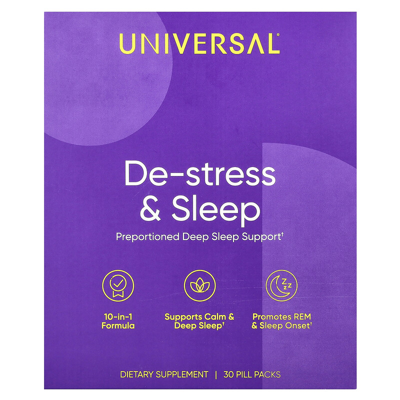 Universal U, De-Stress & Sleep, 30 Pill Packs 
Universal U, De-Stress & Sleep, 30 Pill Packs