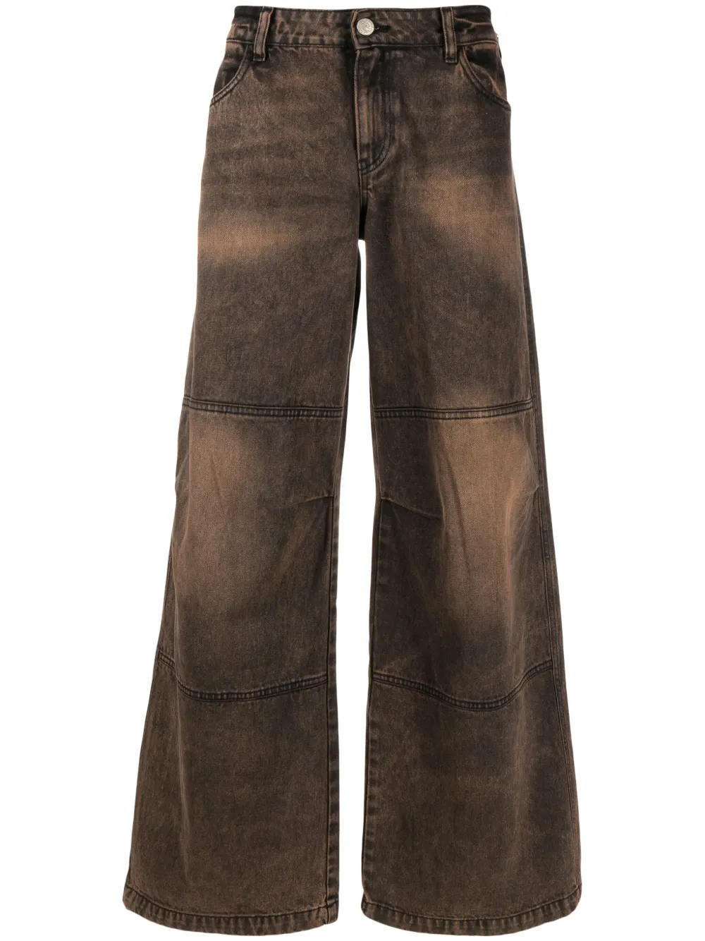 Широкие джинсы из вареного денима Aries, оранжевый
Широкие джинсы из вареного денима Aries, оранжевый