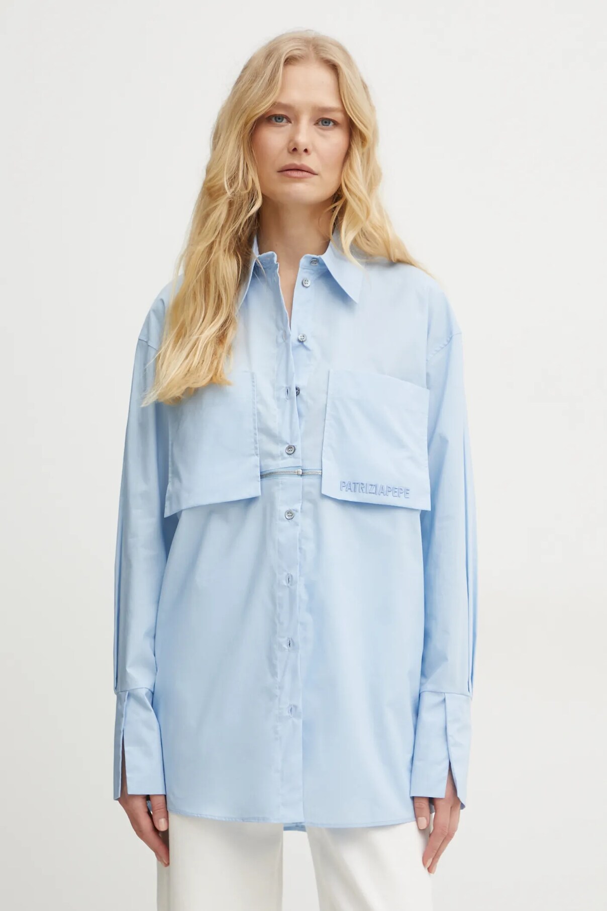 Хлопковая рубашка Patrizia Pepe, синий
Хлопковая рубашка Patrizia Pepe, синий