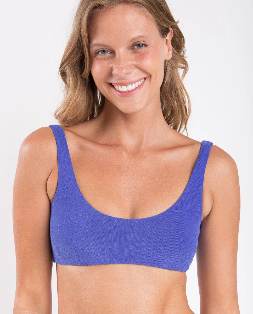 Однотонный спортивный лиф бикини с мягкой подкладкой Río de Sol, синий 
Однотонный спортивный лиф бикини с мягкой подкладкой Río de Sol, синий
