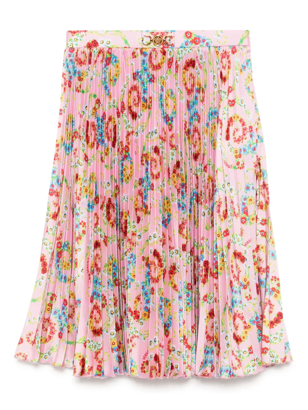 Плиссированная юбка с цветочным принтом Versace Kids, розовый
Плиссированная юбка с цветочным принтом Versace Kids, розовый