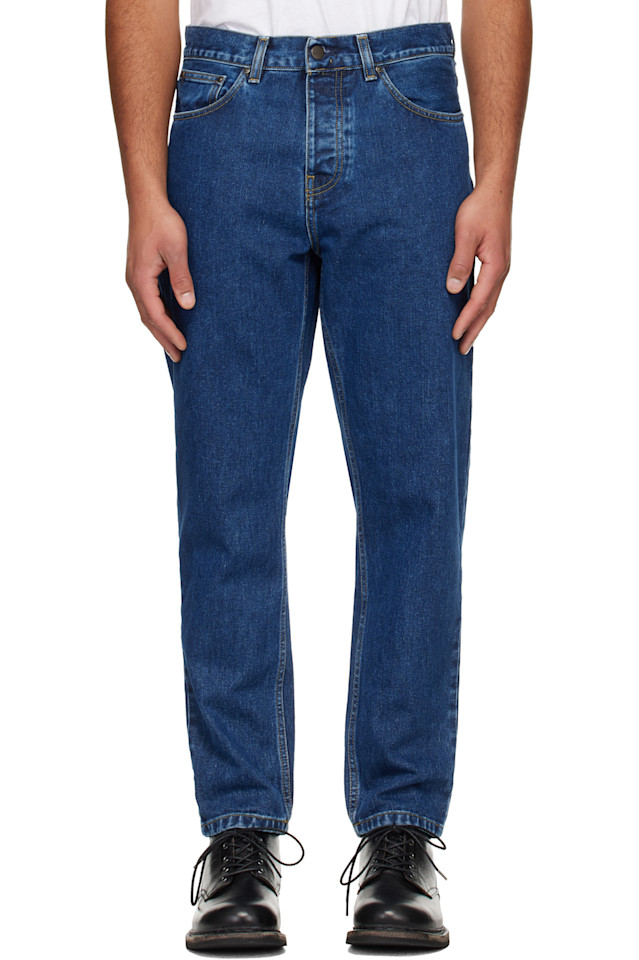 Carhartt Work In Progress Синие джинсы с перилами
Carhartt Work In Progress Синие джинсы с перилами