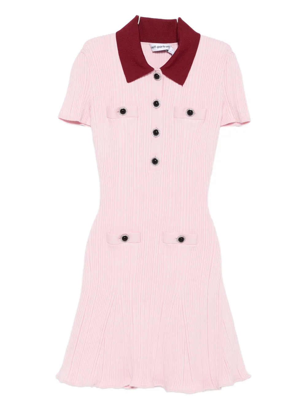 Мини-платье в рубчик с декоративными деталями Self-Portrait, розовый
Мини-платье в рубчик с декоративными деталями Self-Portrait, розовый