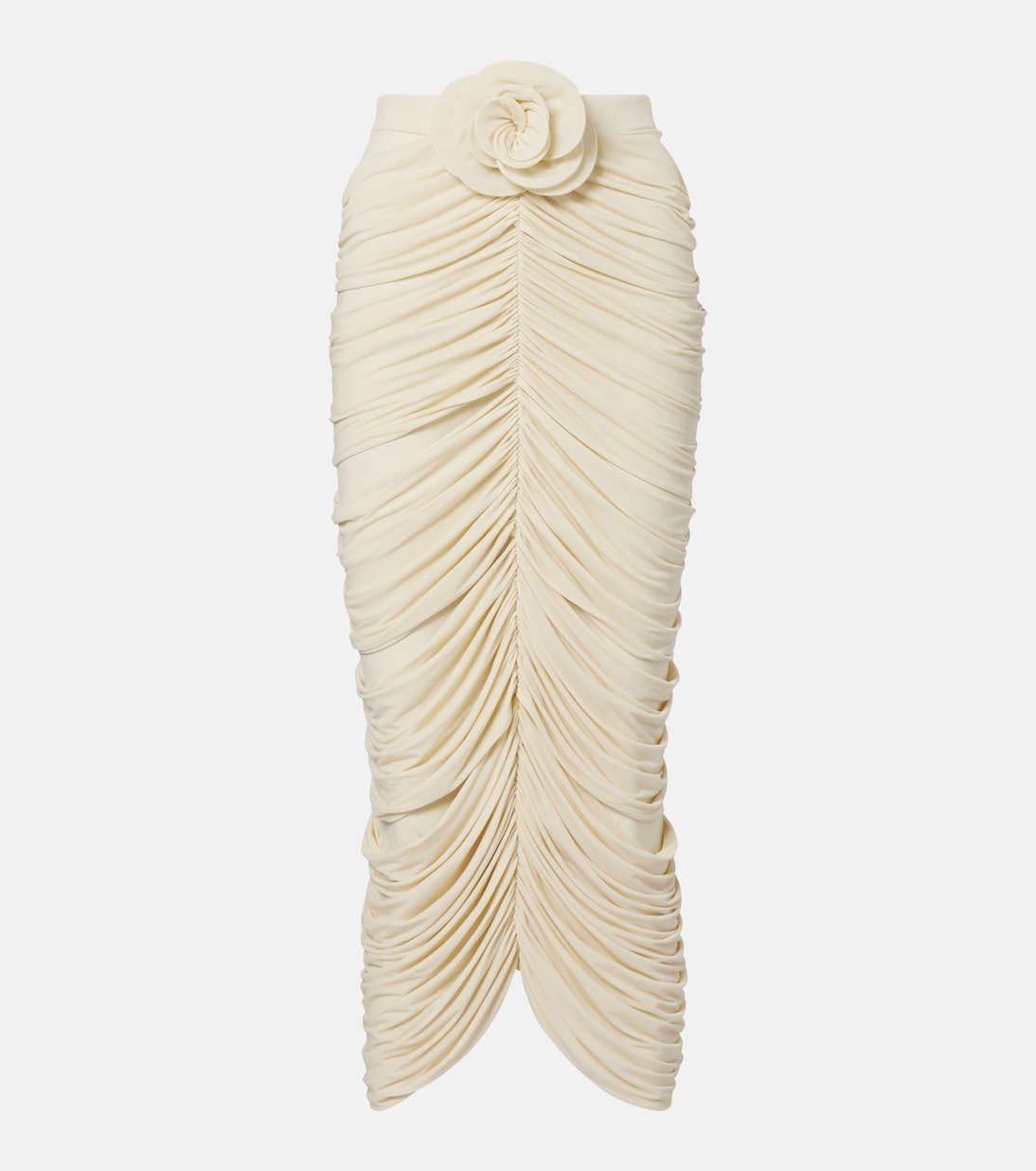 Юбка миди с рюшами и цветочной аппликацией Magda Butrym, кремовый
Юбка миди с рюшами и цветочной аппликацией Magda Butrym, кремовый