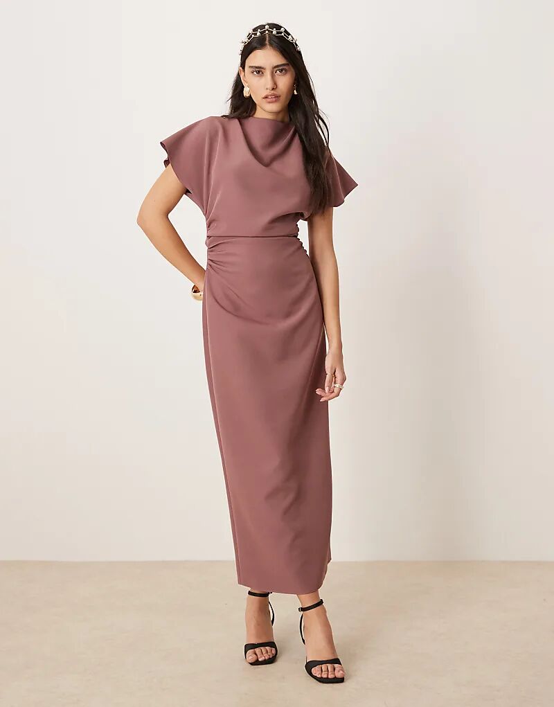 Платье миди с открытыми плечами и рукавами, цвет розово-серый ASOS DESIGN
Платье миди с открытыми плечами и рукавами, цвет розово-серый ASOS DESIGN