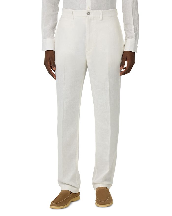 Брюки прямого кроя из льна Solid Linen Straight Fit Boggi Milano, белый
Брюки прямого кроя из льна Solid Linen Straight Fit Boggi Milano, белый