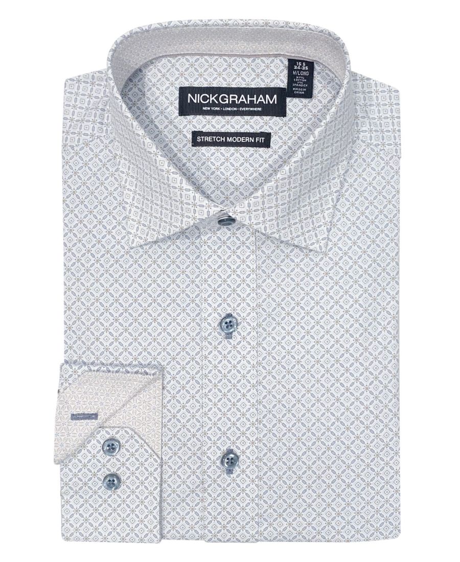 Мужская рубашка Connected Square Modern-Fit Nick Graham, White
Мужская рубашка Connected Square Modern-Fit Nick Graham, White