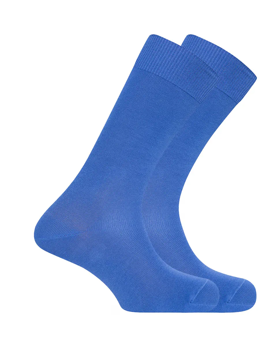 Набор из 2 пар мужских бамбуковых носков с анти-давящей манжетой синего цвета Punto Blanco, синий 
Набор из 2 пар мужских бамбуковых носков с анти-давящей манжетой синего цвета Punto Blanco, синий