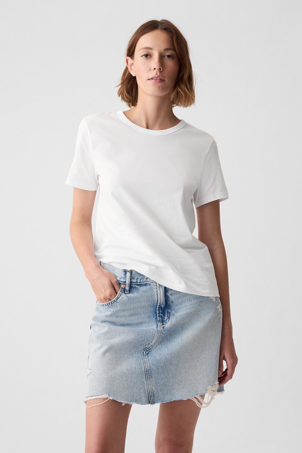 Винтажная футболка из органического хлопка с круглым вырезом Gap, белый
Винтажная футболка из органического хлопка с круглым вырезом Gap, белый