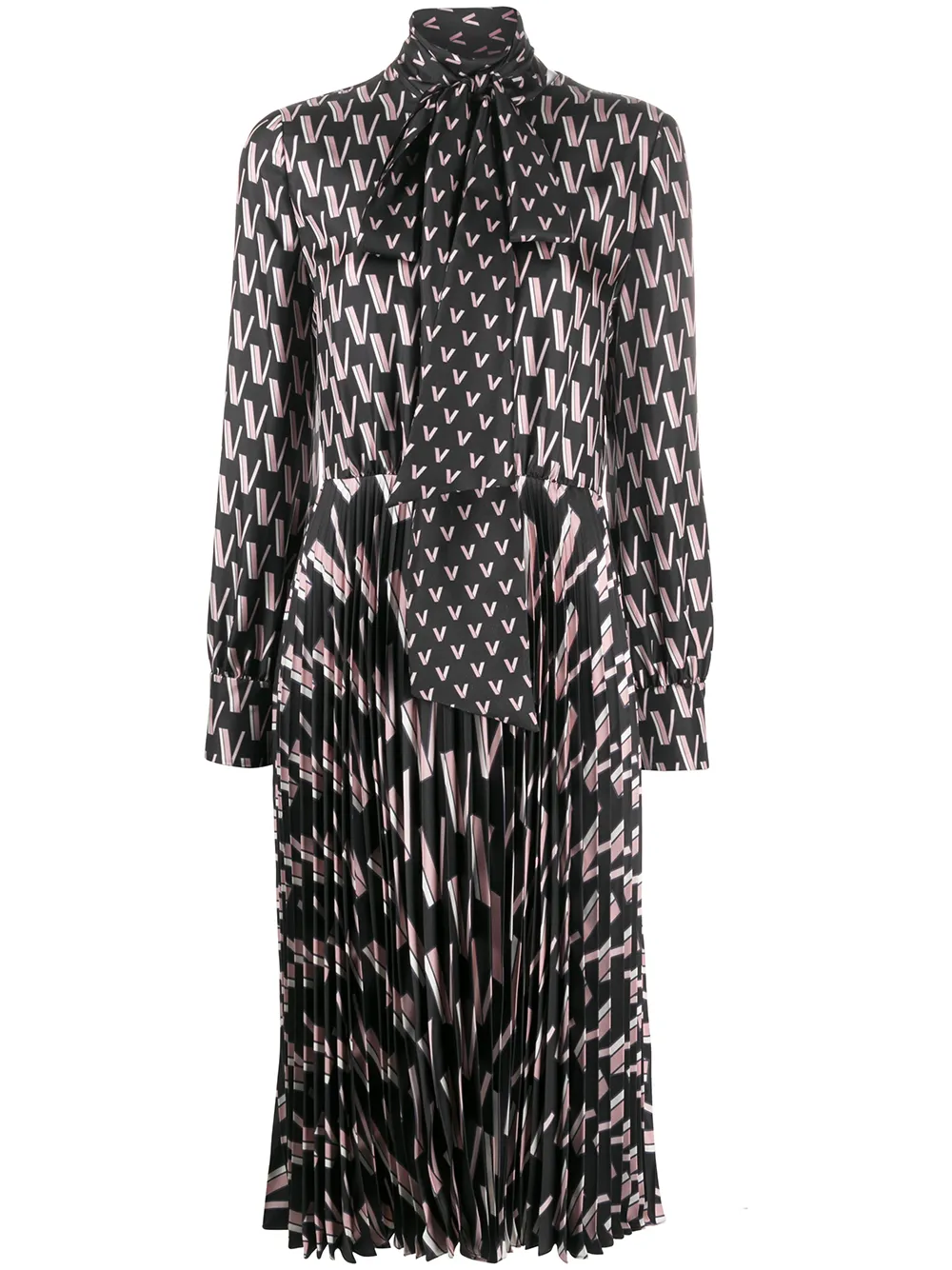 Плиссированное платье-рубашка с бантом VALENTINO GARAVANI, черный
Плиссированное платье-рубашка с бантом VALENTINO GARAVANI, черный