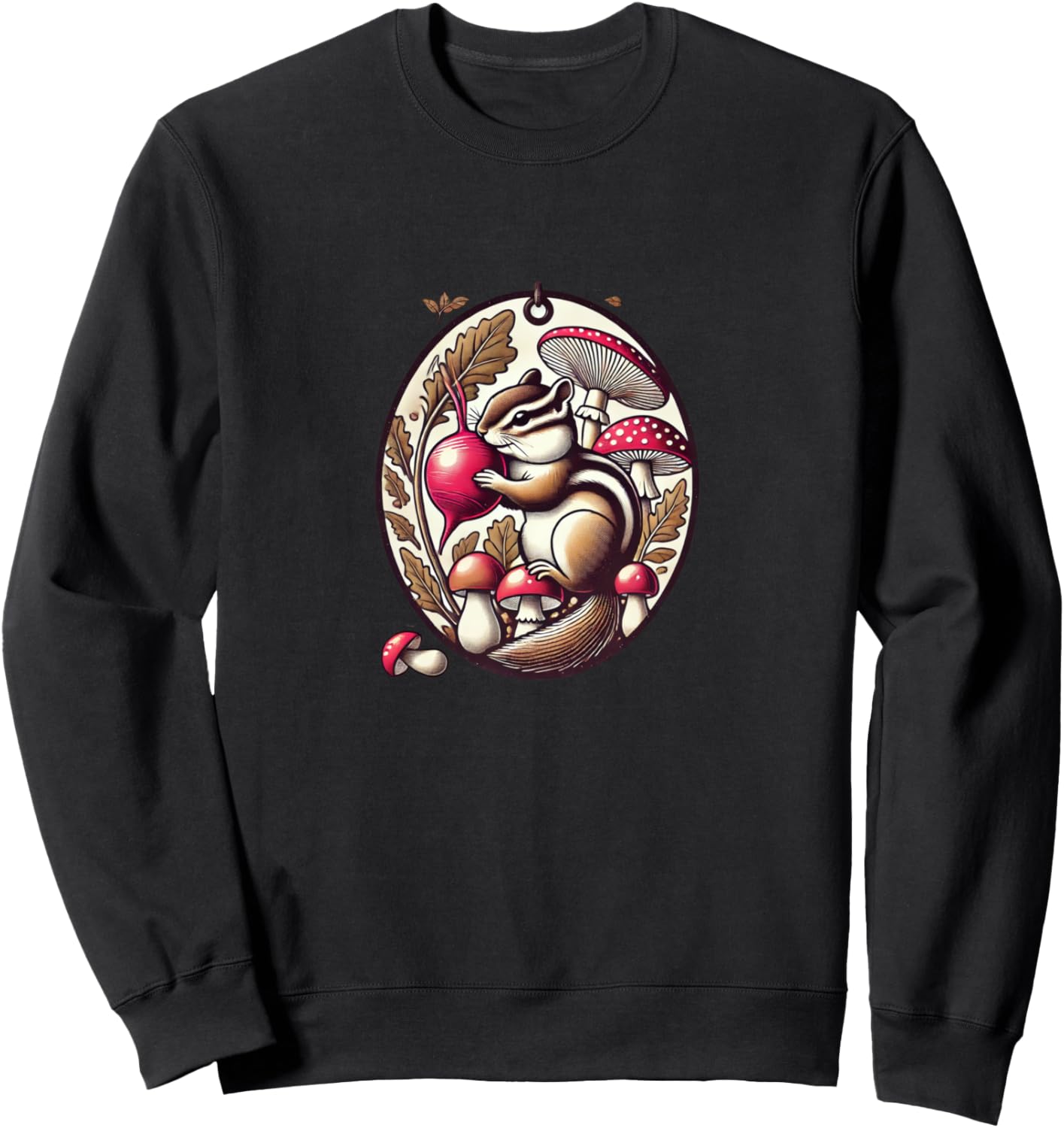 Толстовка в стиле коттеджкор с бурундуками, редисом и грибами Vintage Gardens Arts Snugg, черный
Толстовка в стиле коттеджкор с бурундуками, редисом и грибами Vintage Gardens Arts Snugg, черный