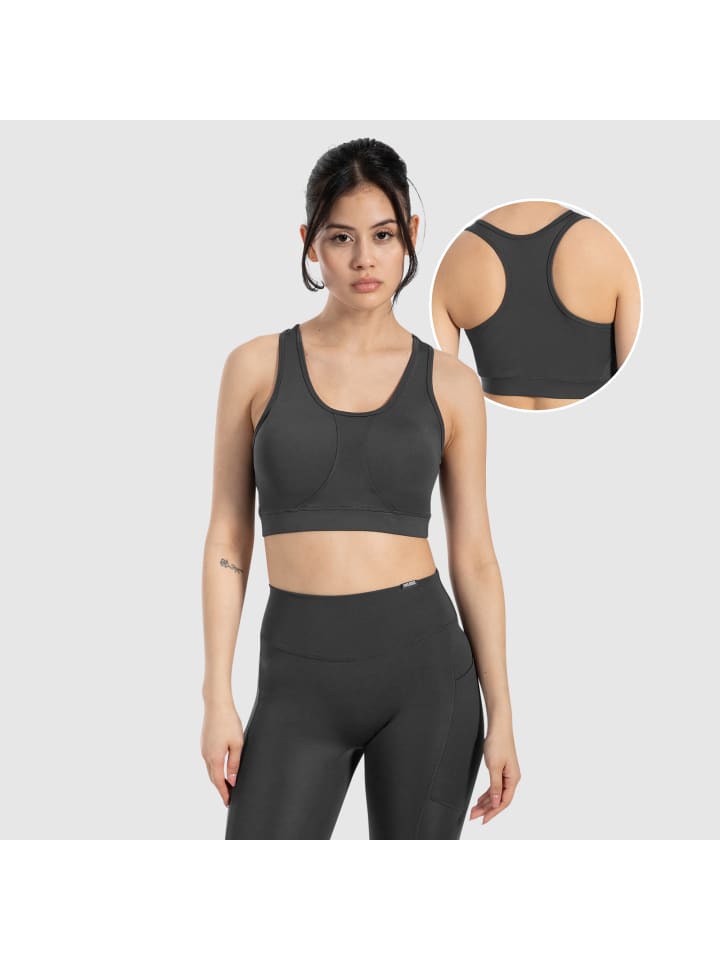 SMILODOX Спортивный бюстгальтер Candace антрацитового цвета
SMILODOX Спортивный бюстгальтер Candace антрацитового цвета