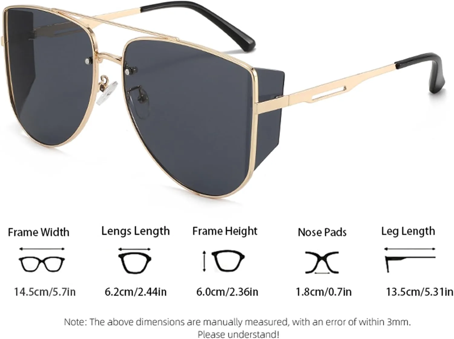 bullabulling Модные солнцезащитные очки-пилот большого размера для женщин и мужчин, металлическая оправа, квадратная форма, солнцезащитные очки Warp Around Shades, C6
bullabulling Модные солнцезащитные очки-пилот большого размера для женщин и мужчин, металлическая оправа, квадратная форма, солнцезащитные очки Warp Around Shades, C6