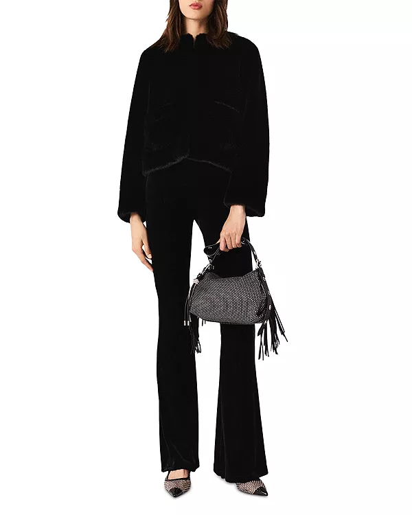 Брюки из эластичного велюра Pivelvet Maje, черный
Брюки из эластичного велюра Pivelvet Maje, черный