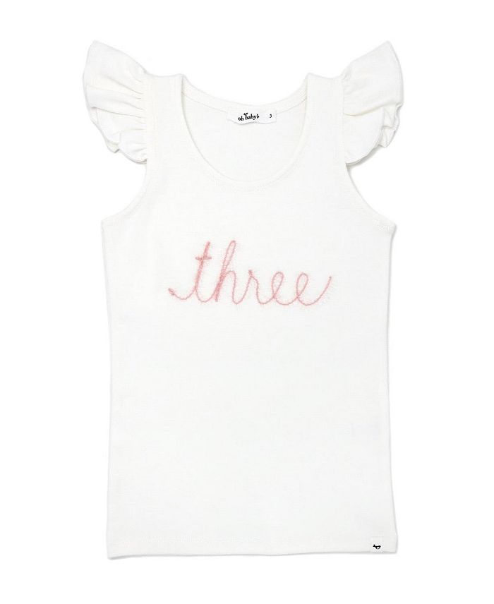 Детская майка с воланами на рукавах "three" розовая с блестящей вышивкой – для девочек oh baby!, слоновая кость/кремовый
Детская майка с воланами на рукавах "three" розовая с блестящей вышивкой – для девочек oh baby!, слоновая кость/кремовый