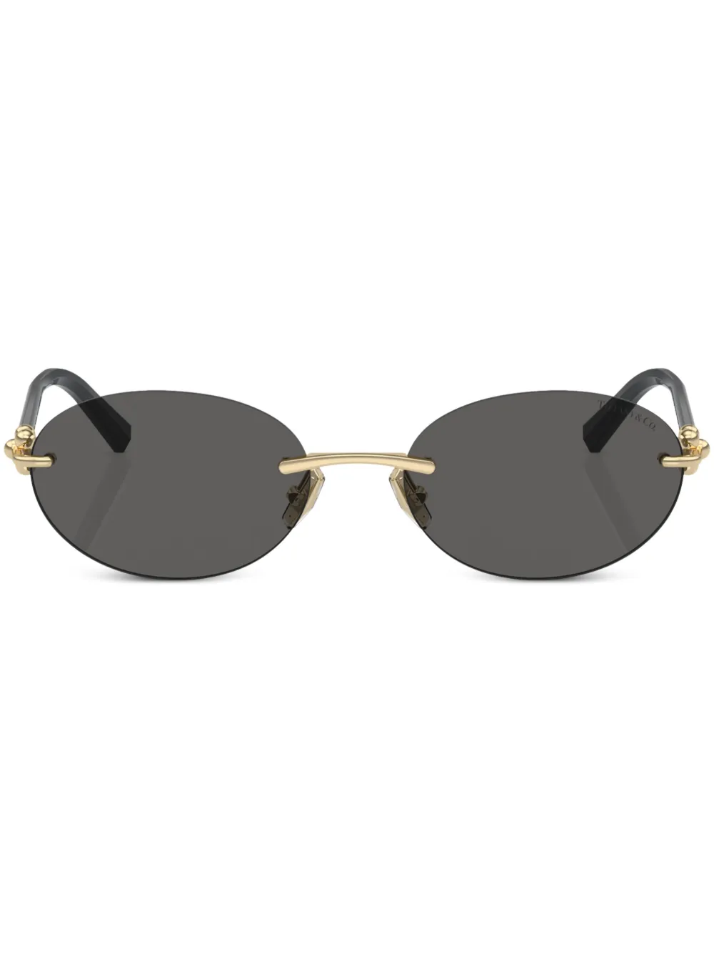 Солнцезащитные очки в овальной оправе Tiffany & Co Eyewear, черный 
Солнцезащитные очки в овальной оправе Tiffany & Co Eyewear, черный