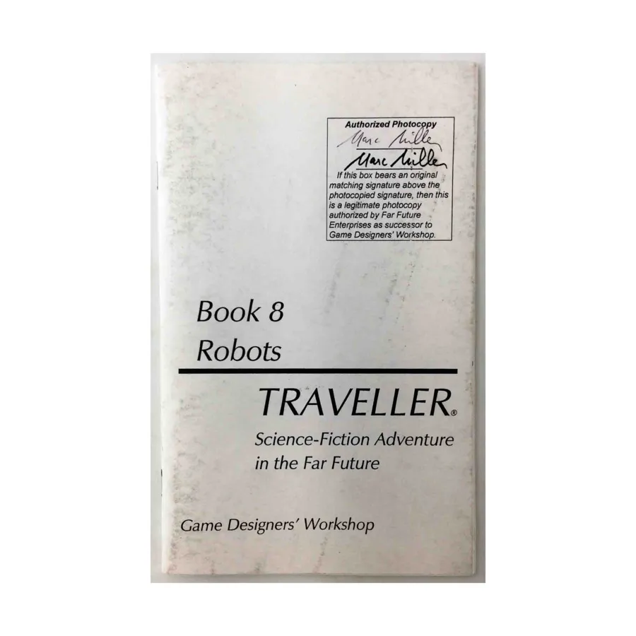 Book #8 - Robots (Authorized Photocopy), Traveller Reprints (Far Future Enterprises), мягкая обложка
Book #8 - Robots (Authorized Photocopy), Traveller Reprints (Far Future Enterprises), мягкая обложка