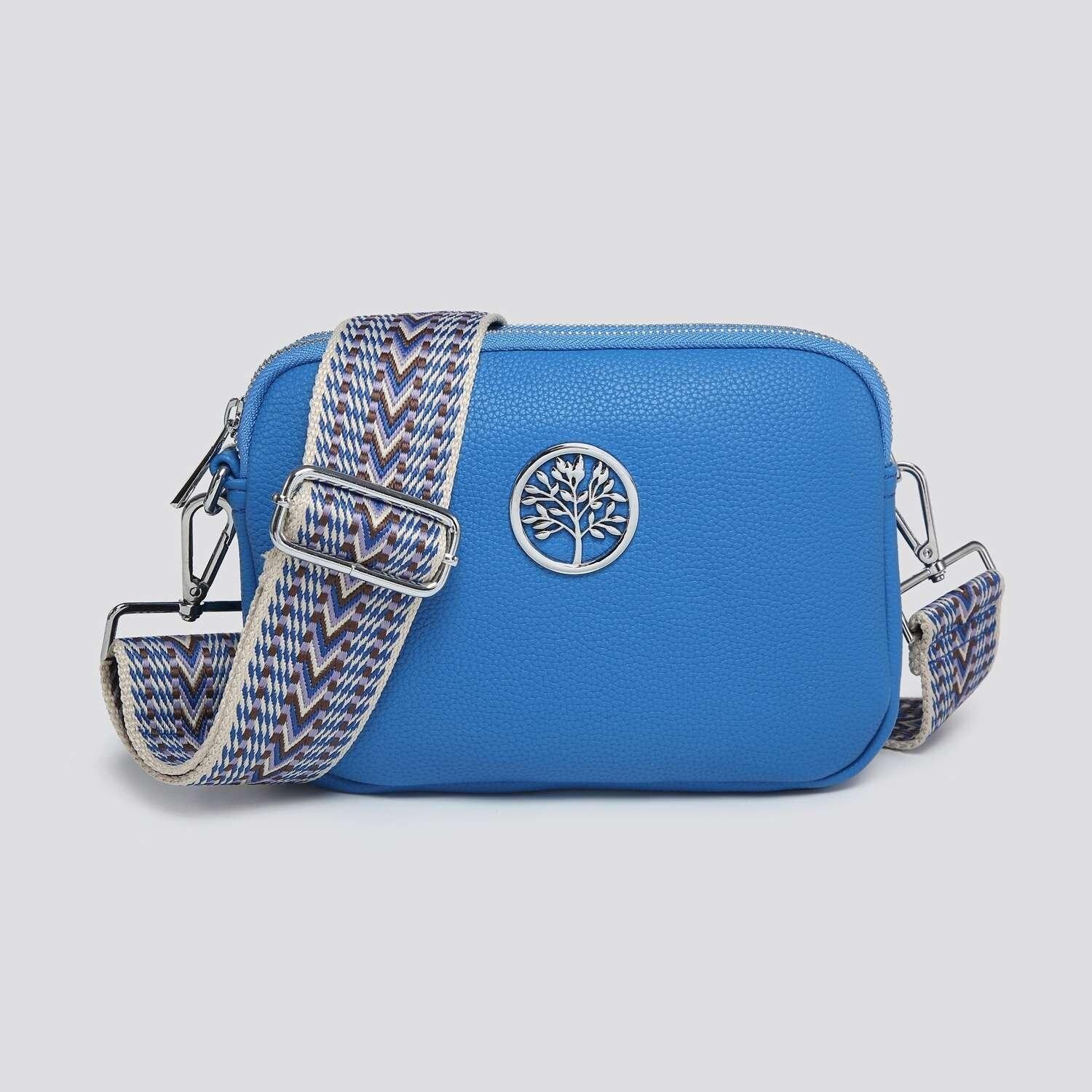 Маленькая сумка через плечо с двойными отделениями и серебряным значком с холщовым ремешком Kitise, синий
Маленькая сумка через плечо с двойными отделениями и серебряным значком с холщовым ремешком Kitise, синий