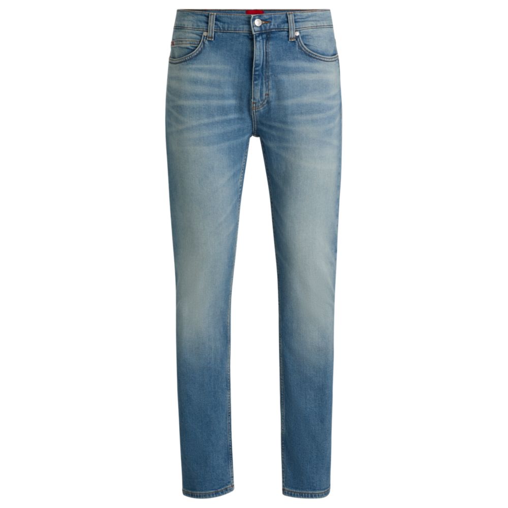 Узкие джинсы из эластичного денима средне-синего цвета HUGO
Узкие джинсы из эластичного денима средне-синего цвета HUGO