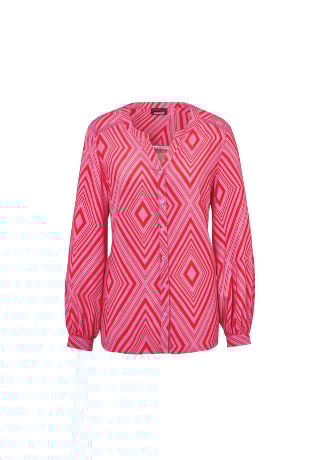 Короткий размер: блузка с вырезом-туникой Goldner, мультиколор
Короткий размер: блузка с вырезом-туникой Goldner, мультиколор