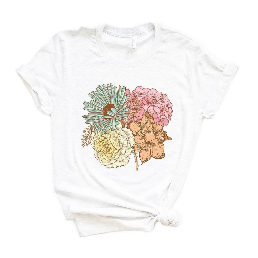 Футболка с короткими рукавами и рисунком «Красочный букет цветов» Simply Sage Market, белый
Футболка с короткими рукавами и рисунком «Красочный букет цветов» Simply Sage Market, белый