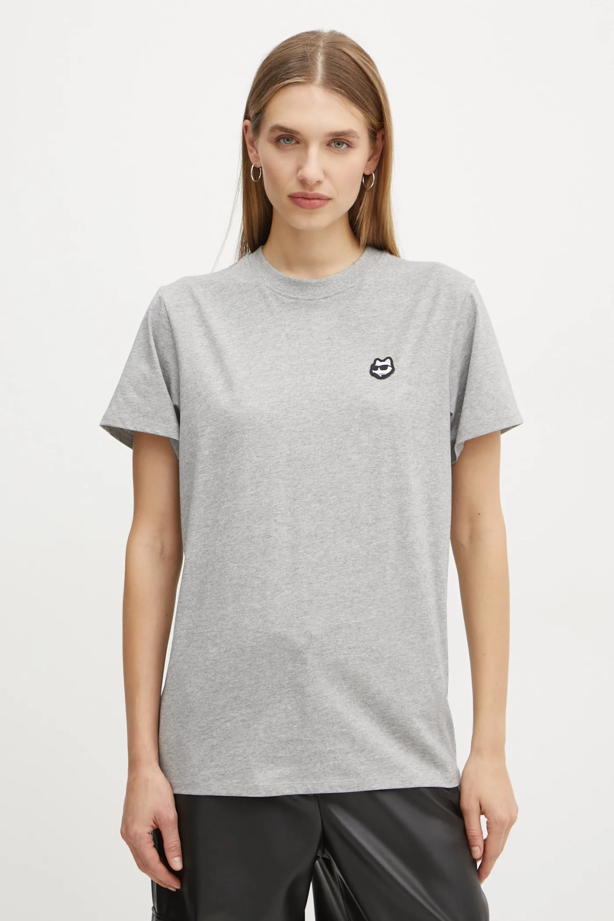 Хлопковая футболка Karl Lagerfeld, серый 
Хлопковая футболка Karl Lagerfeld, серый