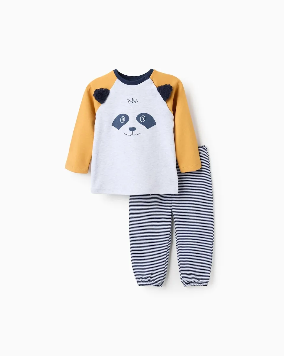 Детская пижама 100% хлопок в полоску с ушками Zippy, серый/желтый
Детская пижама 100% хлопок в полоску с ушками Zippy, серый/желтый