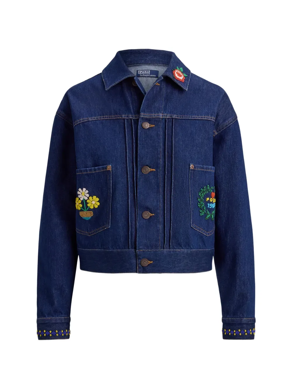 Джинсовая куртка с декором из бисера Polo Ralph Lauren, синий
Джинсовая куртка с декором из бисера Polo Ralph Lauren, синий